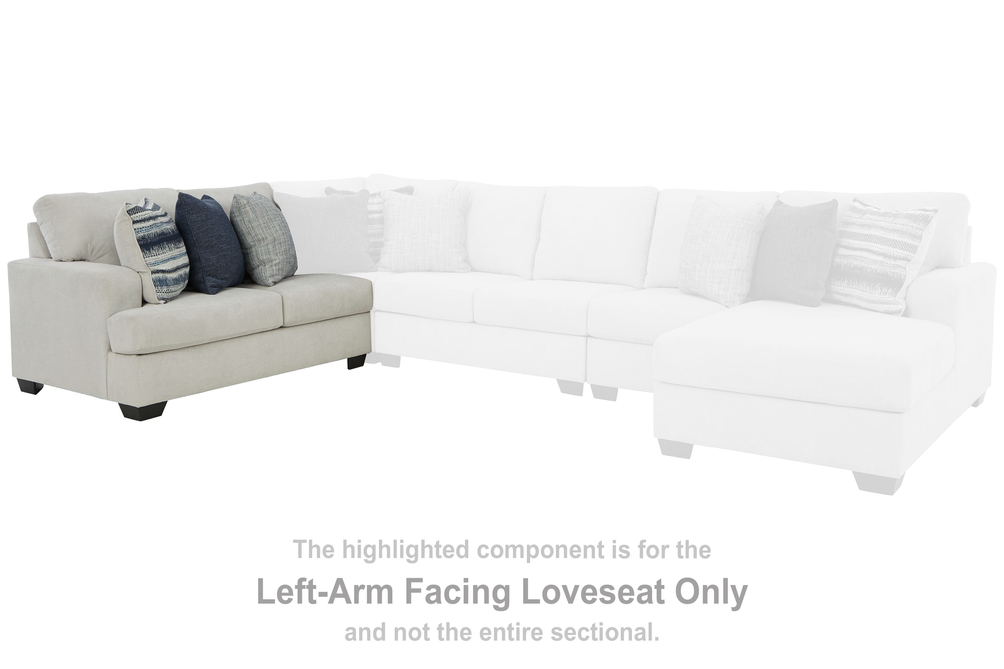 Lowder - Stone - LAF Loveseat