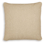 Macsen beige square pillow with textured fabric