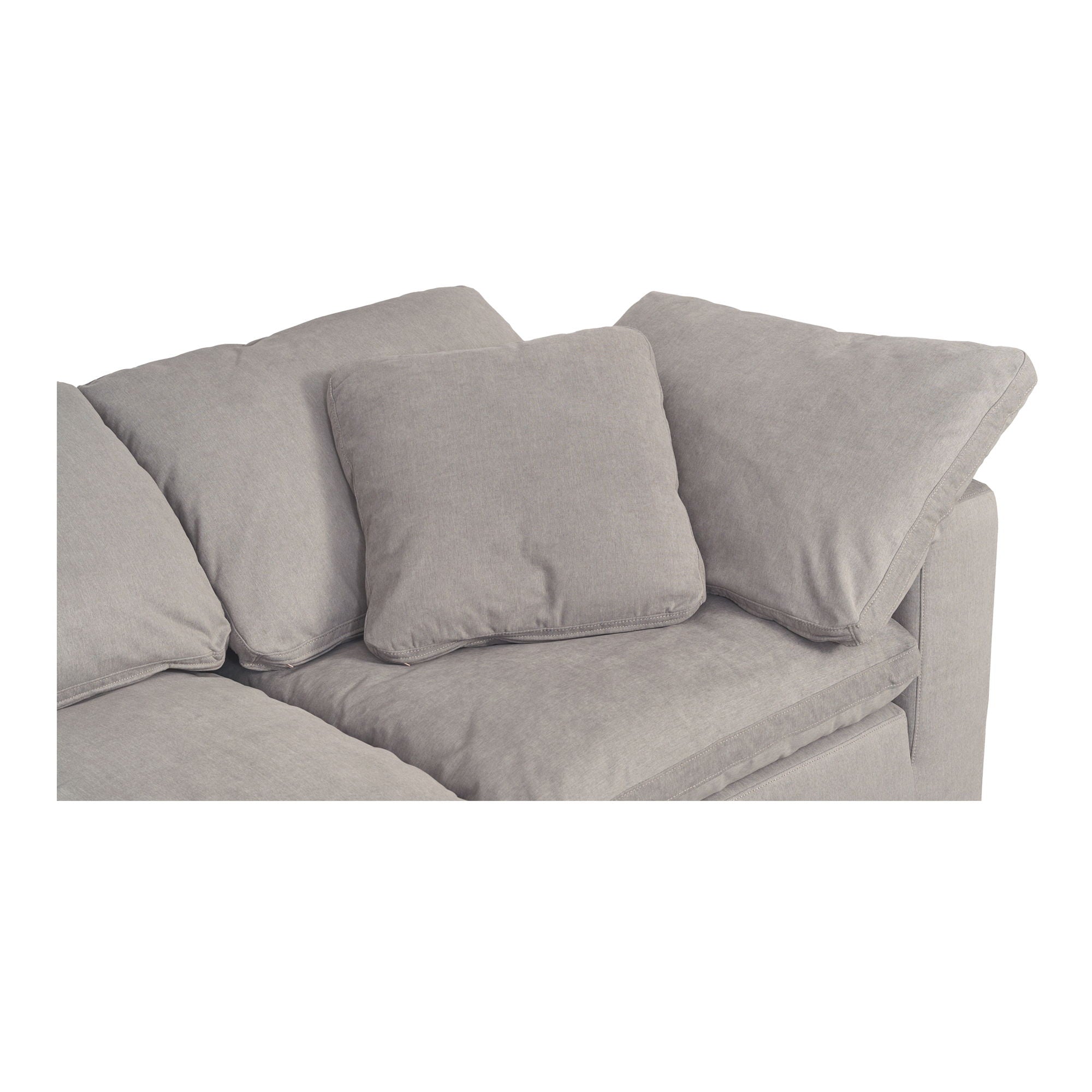 Clay - Modular Sofa Performance Fabric - Light Grey-Stationary Sectionals-American Furniture Outlet