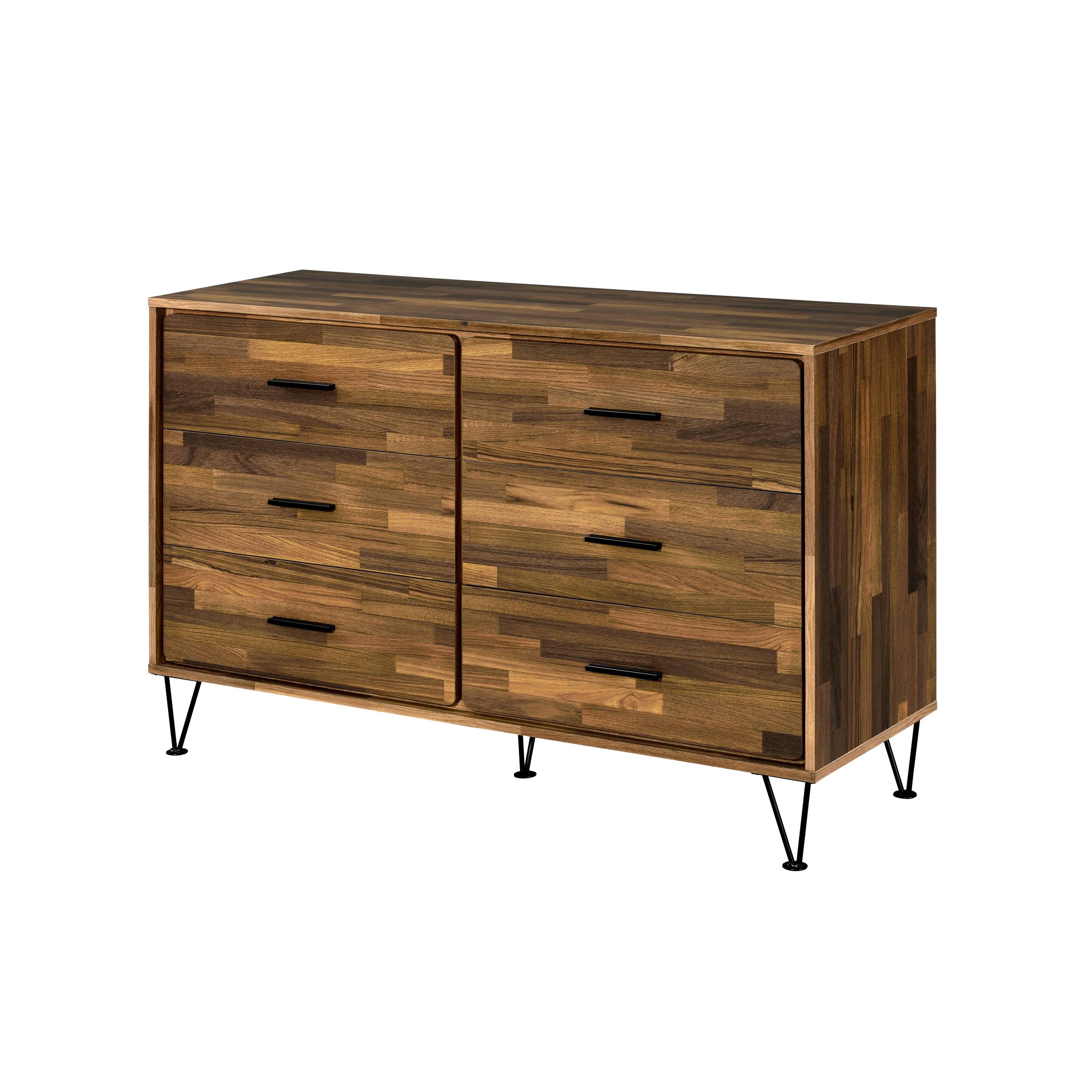 Hestia Walnut Finish Dresser - Modern Bedroom Storage