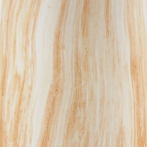 Beige marbled grain vase surface, close-up vertical streak pattern