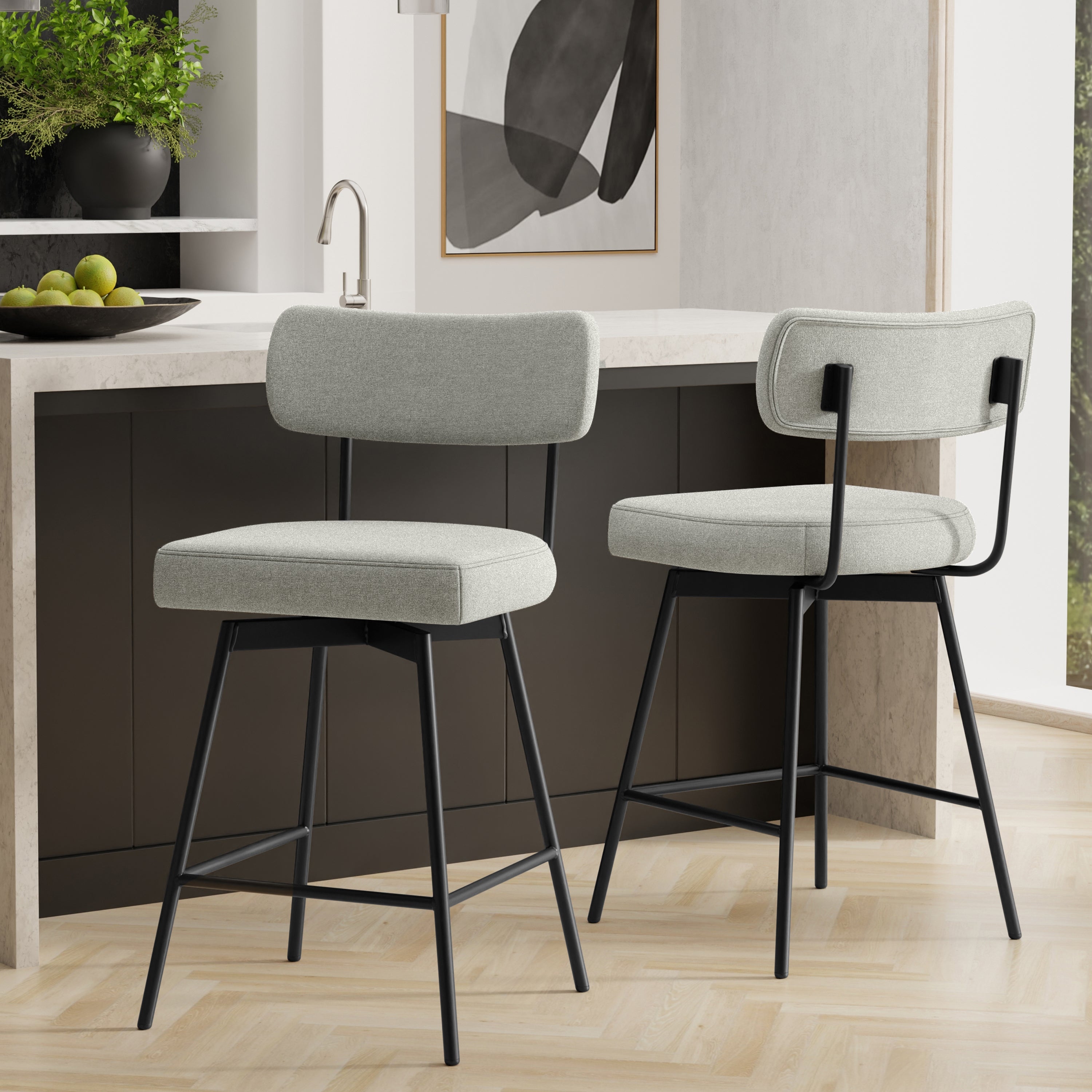 Giselle Swivel Counter Height Stool (Set of 2)