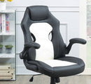 Black & White Upholstered Office Chair | Gaming & Work Comfort