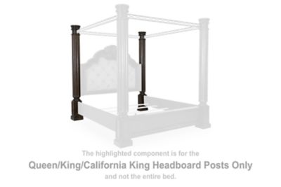 Maylee - Dark Brown - Queen/King/California King Headboard Posts