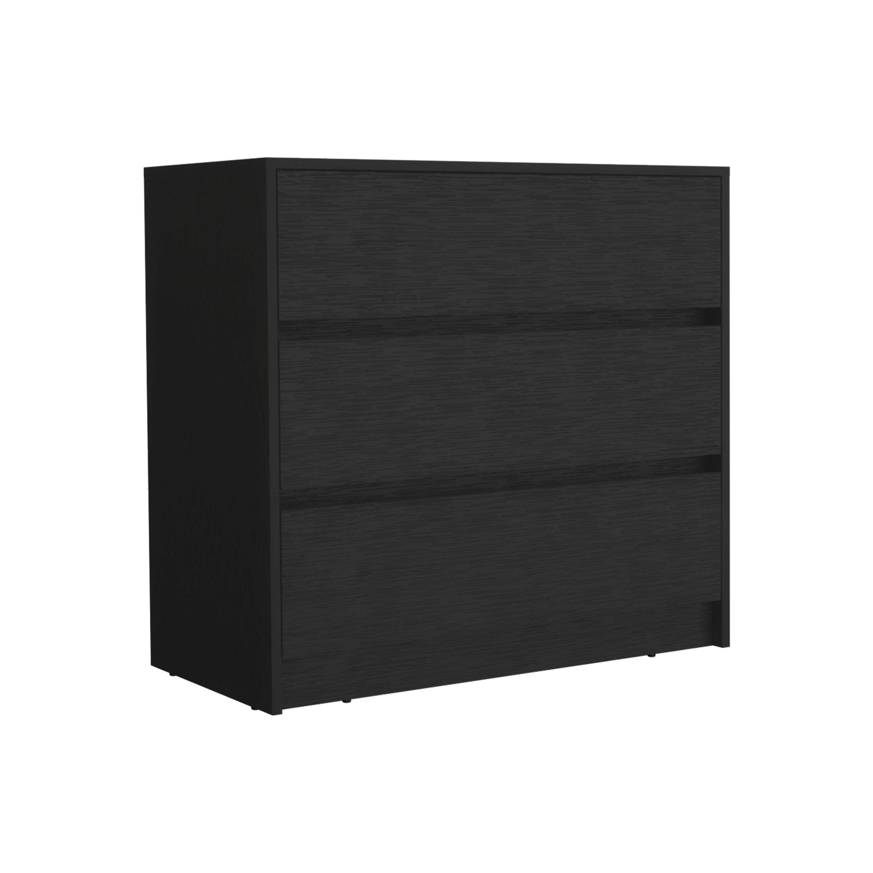 Black Dresser with 3 Drawers - 31"H