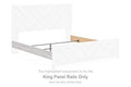 Cayboni - King Panel Rails - Whitewash