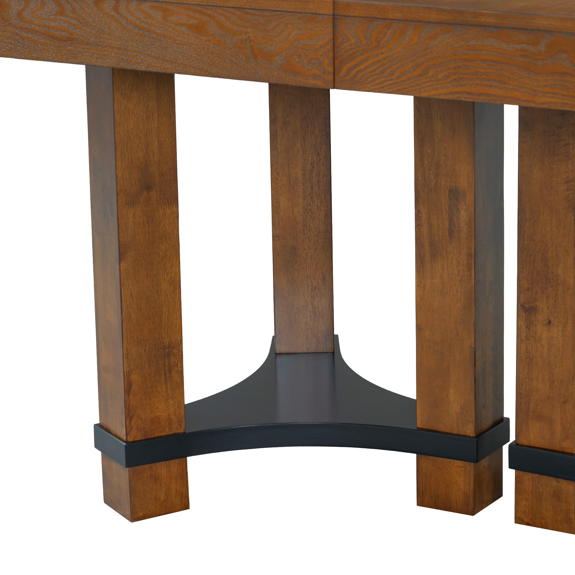 Rustic Extendable Dining Table Set - 7pc