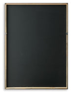 Framed wall art backing in dark gray/black with gold-toned outer frame