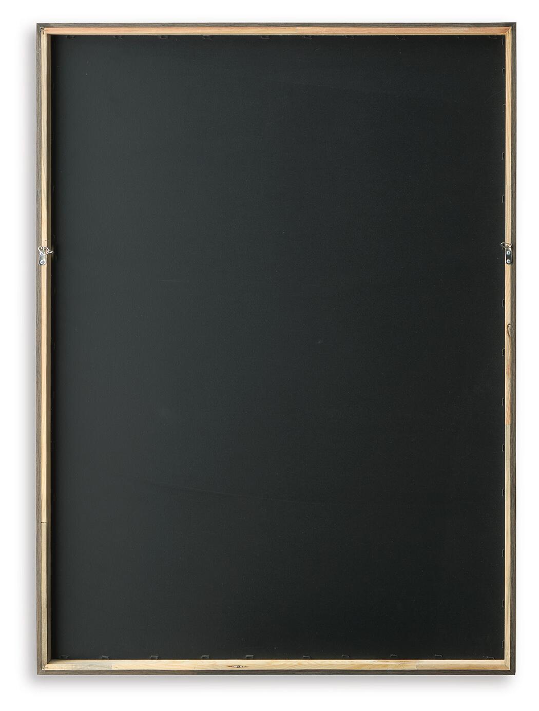 Framed wall art backing in dark gray/black with gold-toned outer frame