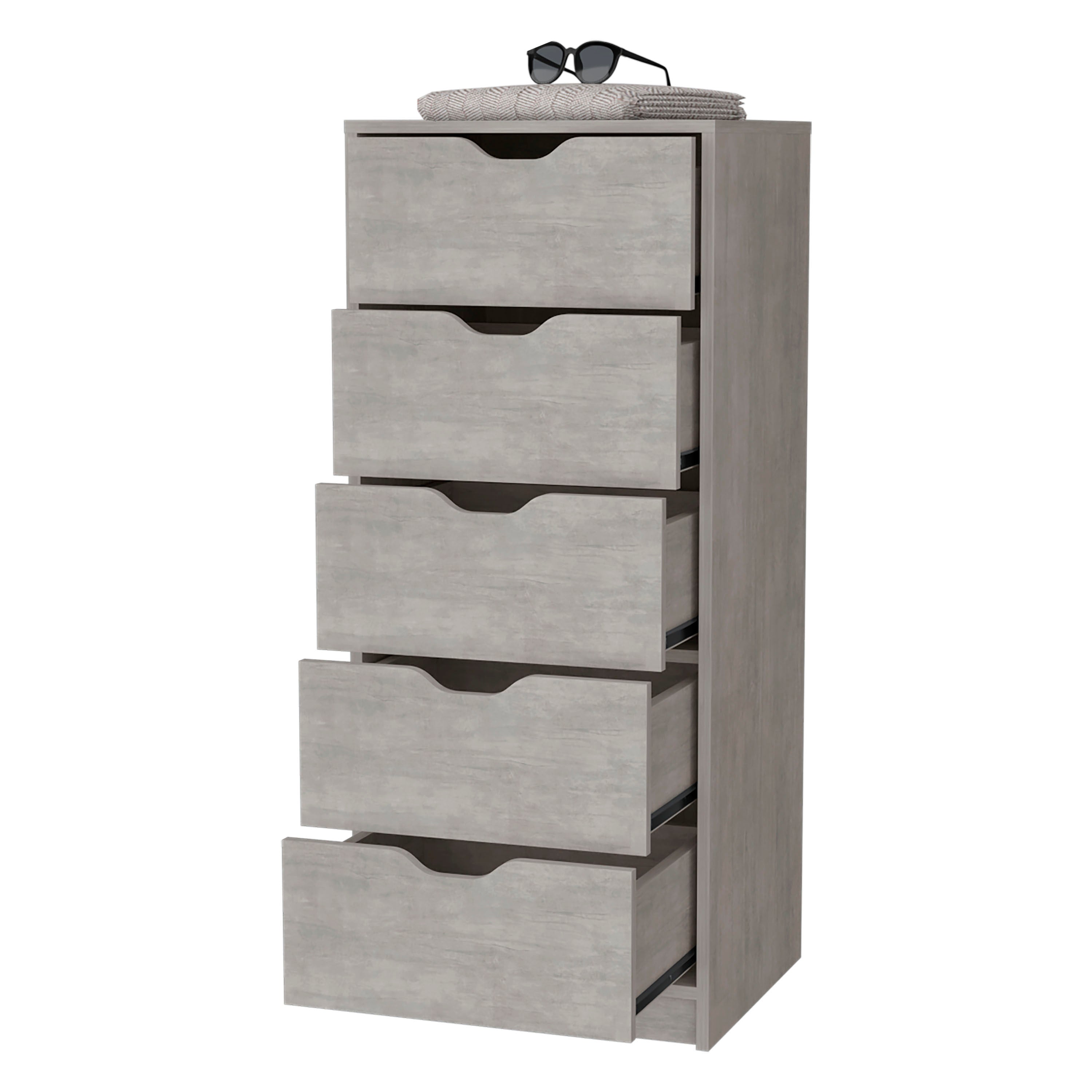 Dillon 5 Narrow Drawer Dresser, Tall Chest of Drawers