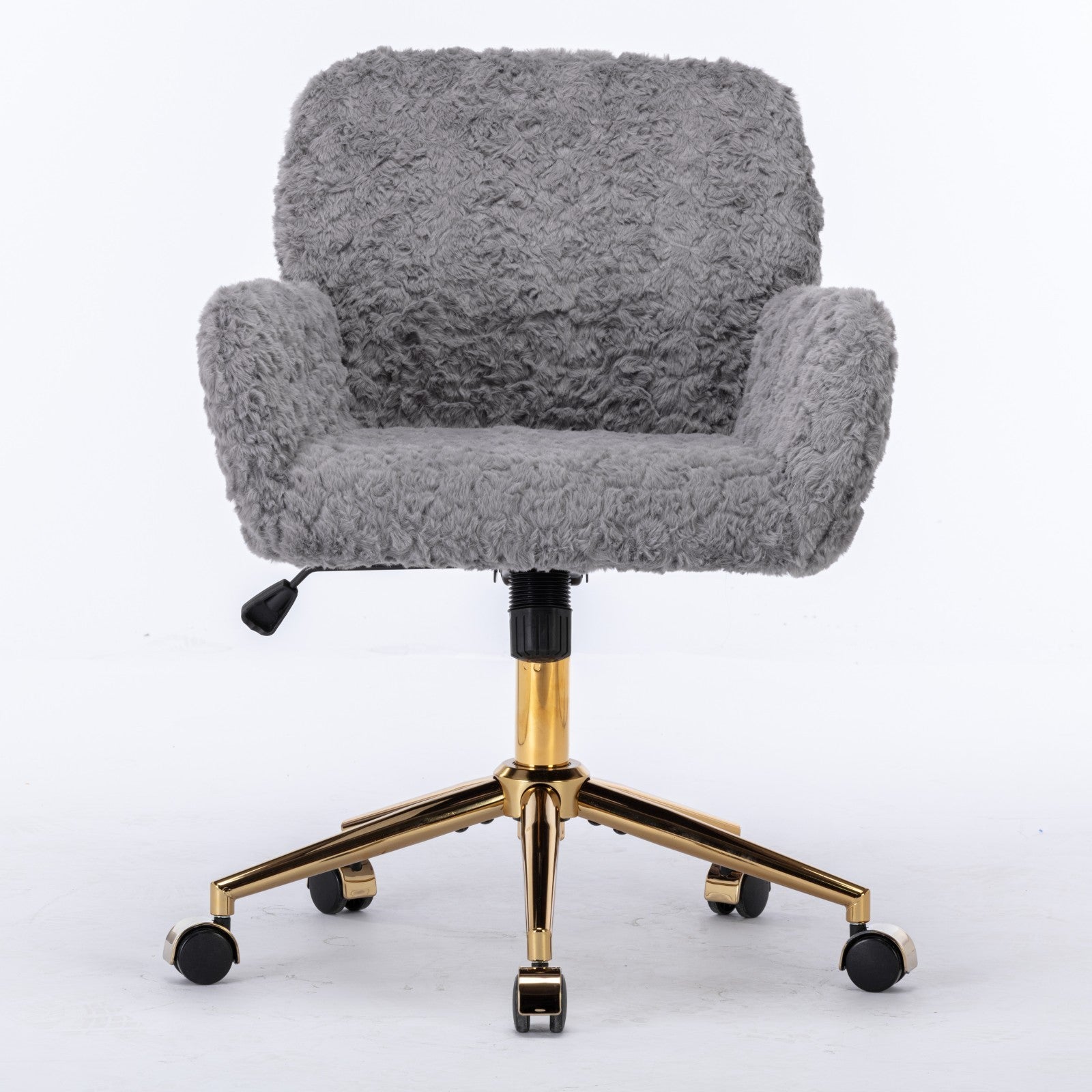 Velvet Swivel Office Chair w/ Gold Base