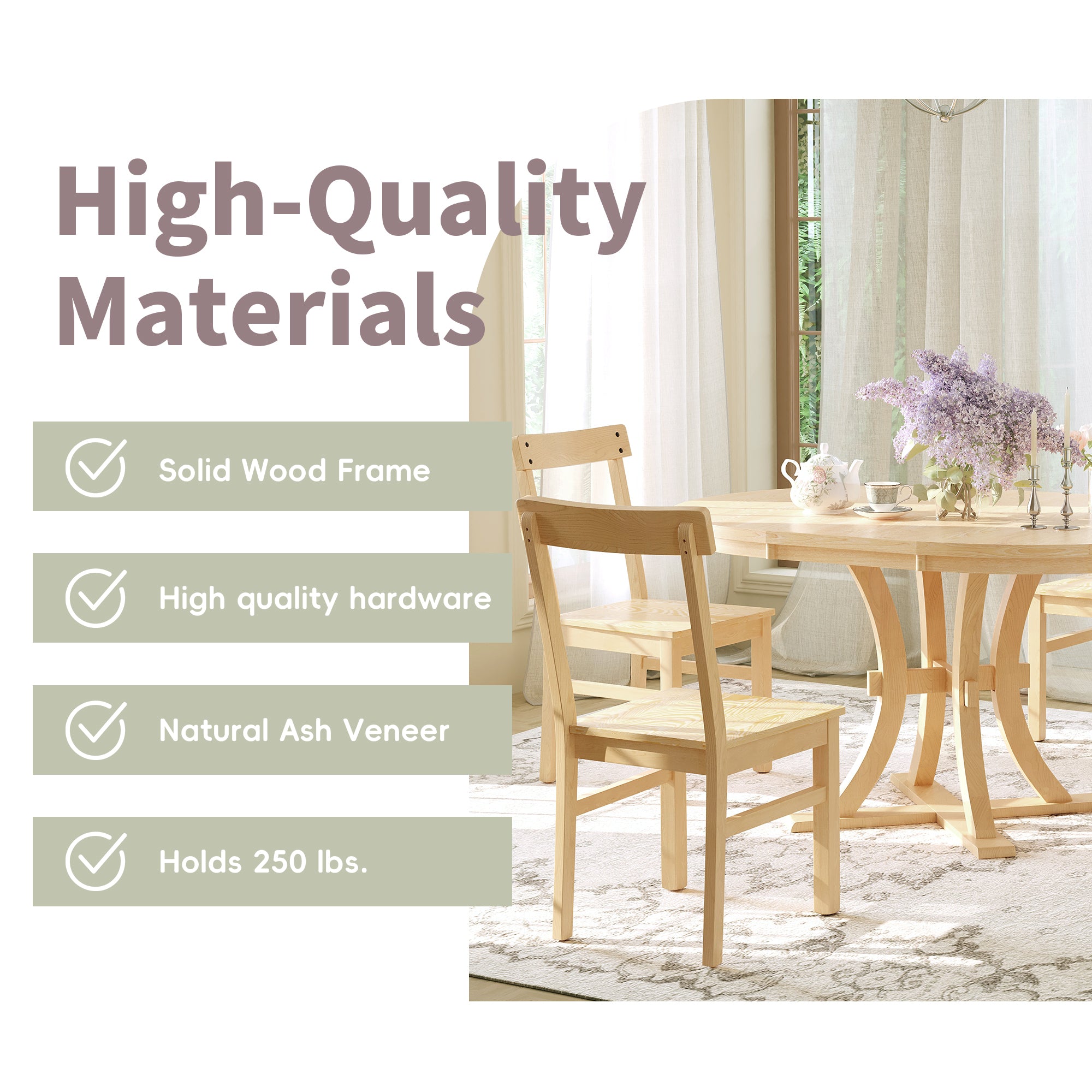 5-Piece Rustic Round Dining Set