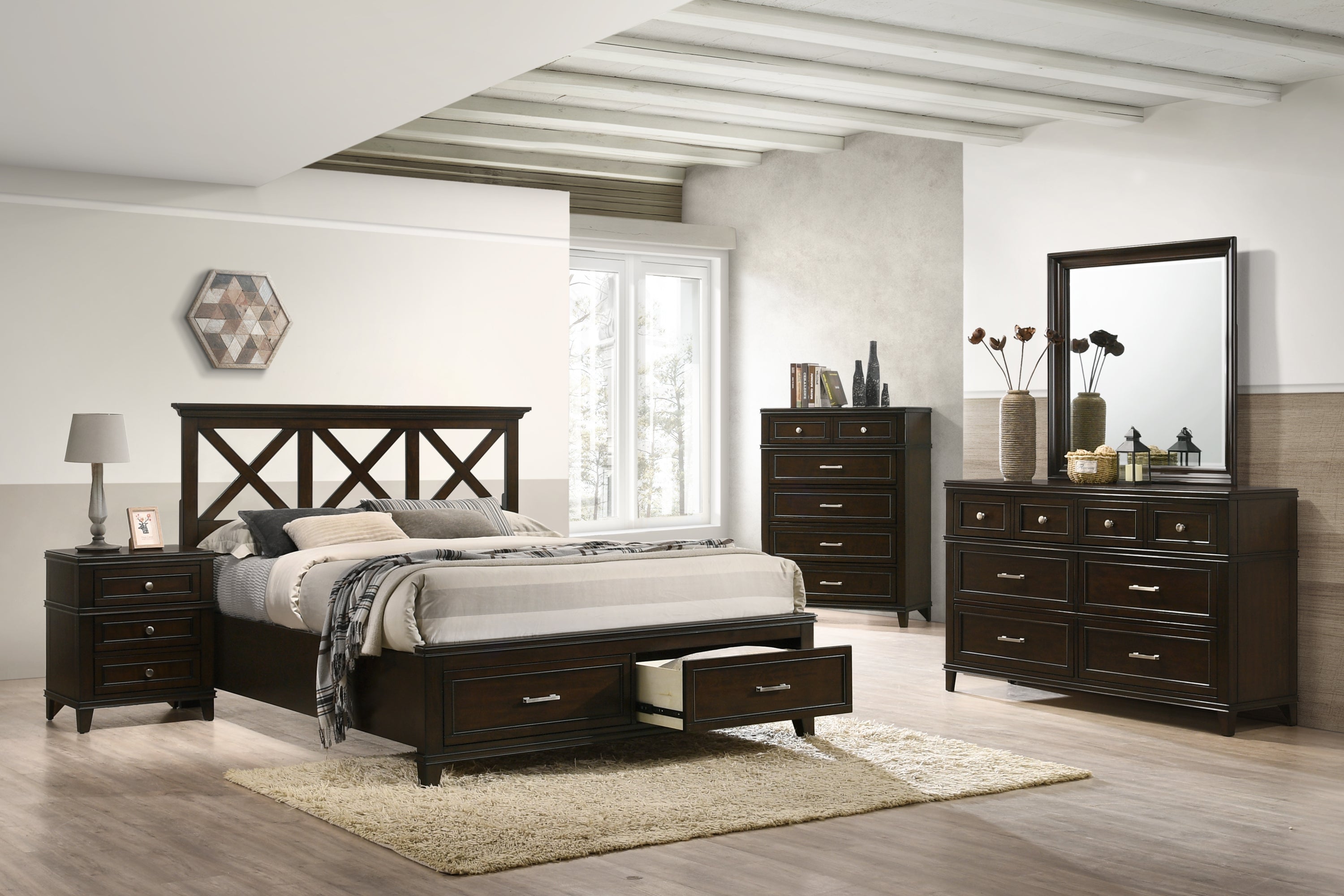 Merlot 6-Drawer Dresser | Modern Bedroom Storage