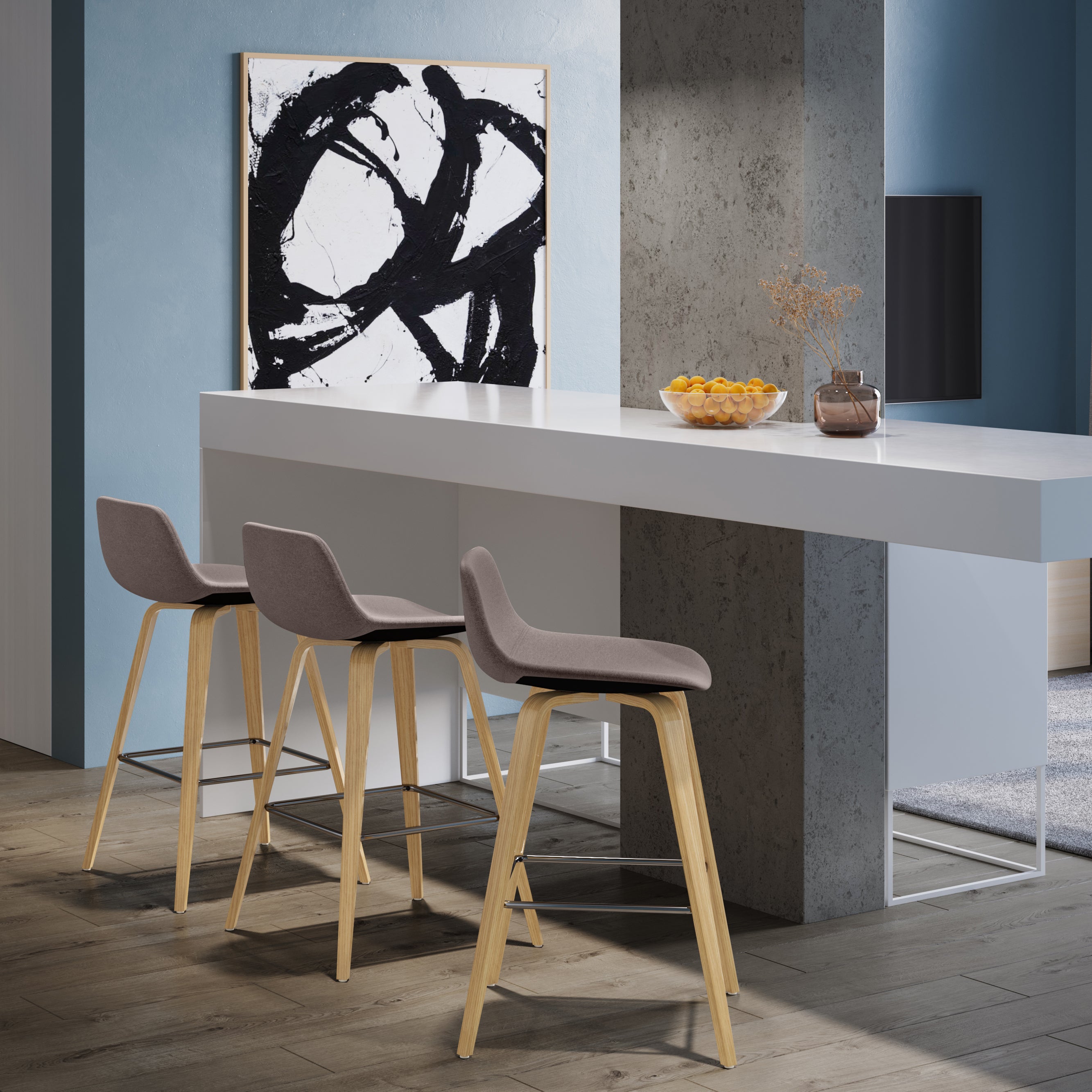 Harvard Bentwood Counter Bar Stools (Set of 2)