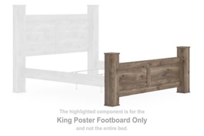 Rusticott - Brown - King Poster Footboard