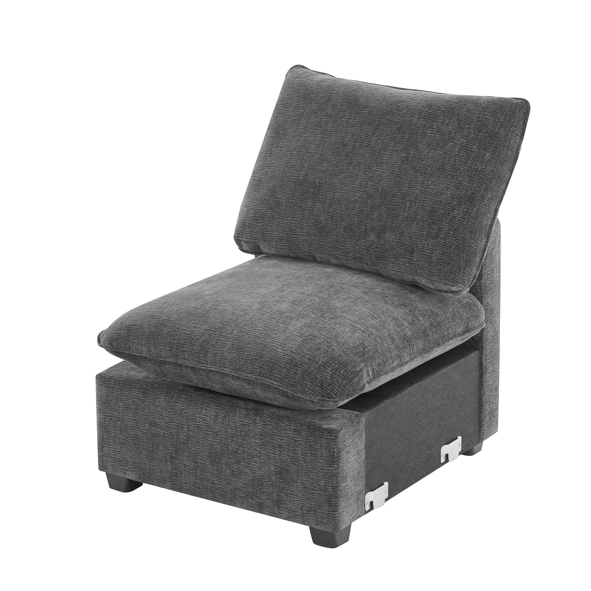 Deep Chenille Single Seat Module for Modular Sofa (2 Colors)