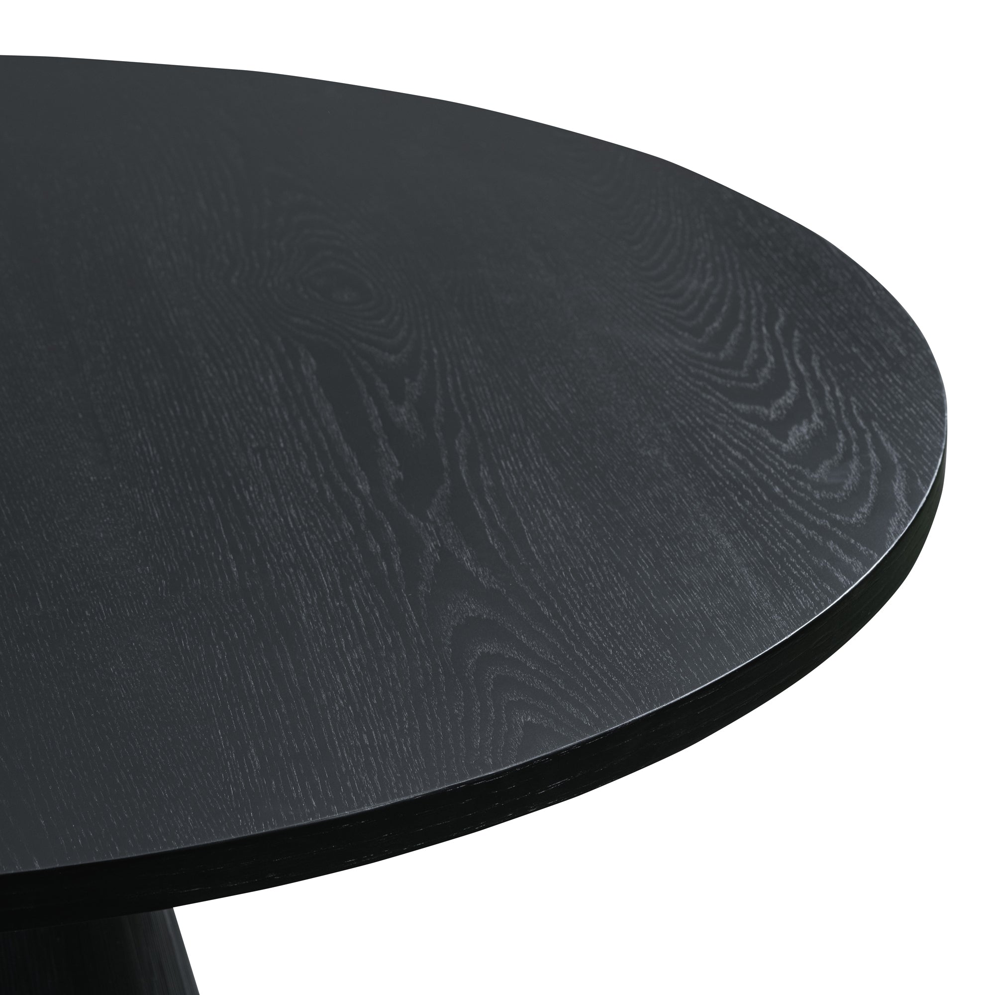 5-Piece Retro Round Dining Set (Black)