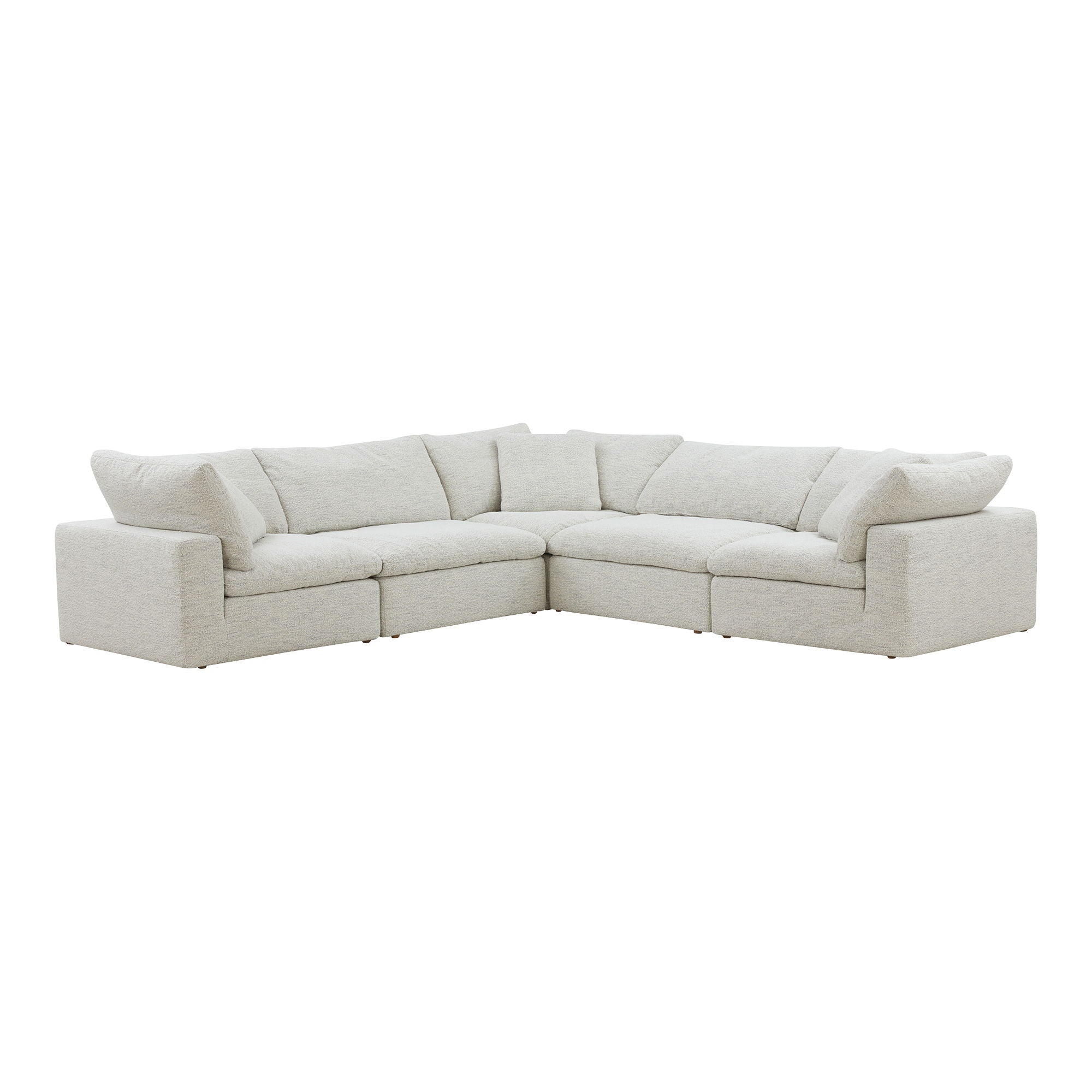 Pearl Silver Modular Sectional - Clay Classic, Stain-Resistant-Moe's Home Collection-American Furniture Outlet