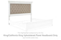 Kanwyn - King/Cal King Uph Panel Hdbd - Whitewash