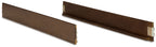 Brown panel rails for Queen/King bed, two matching side pieces with end brackets