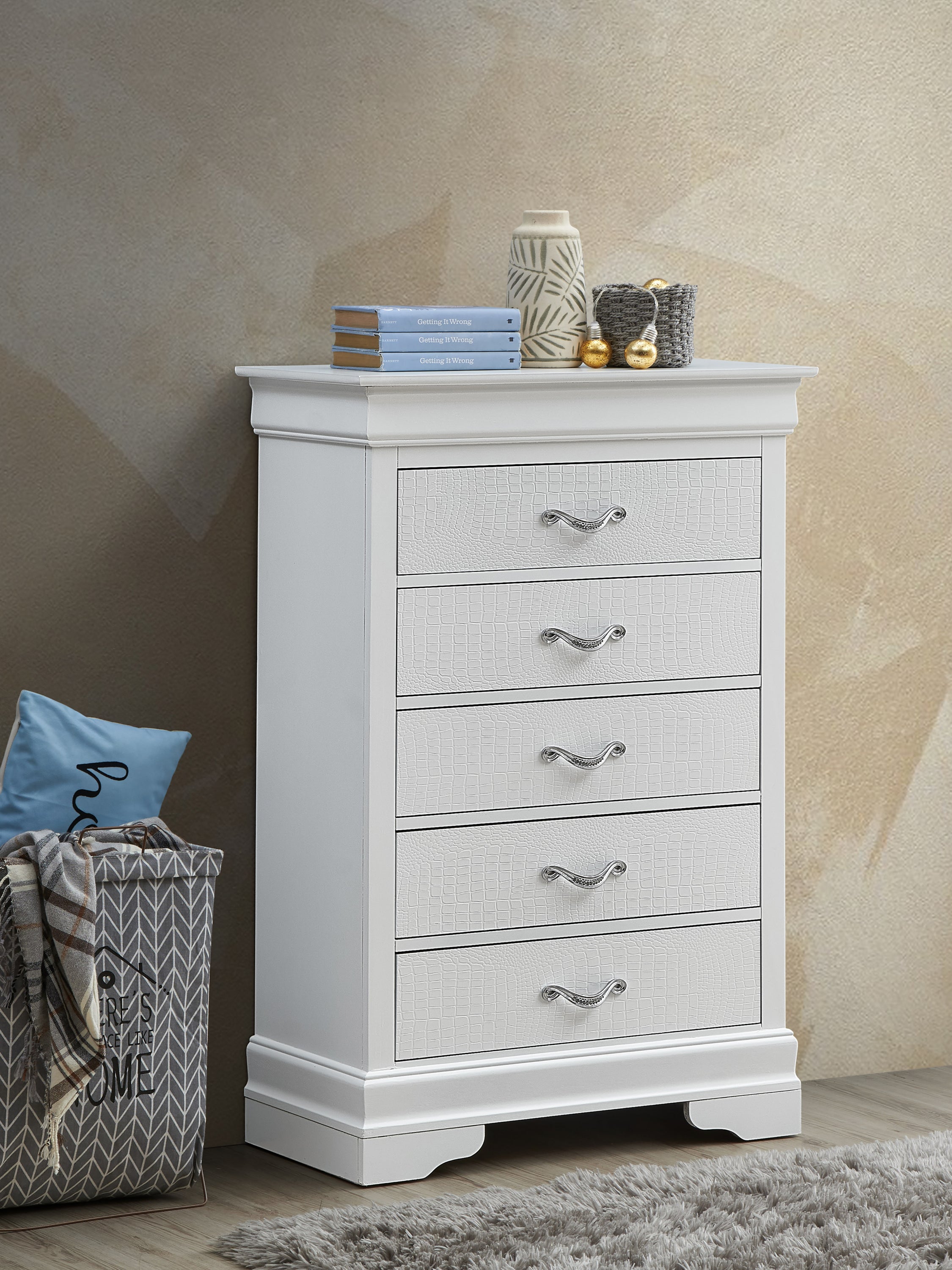 Lorana G6590-CH Chest - Silver Champagne Finish