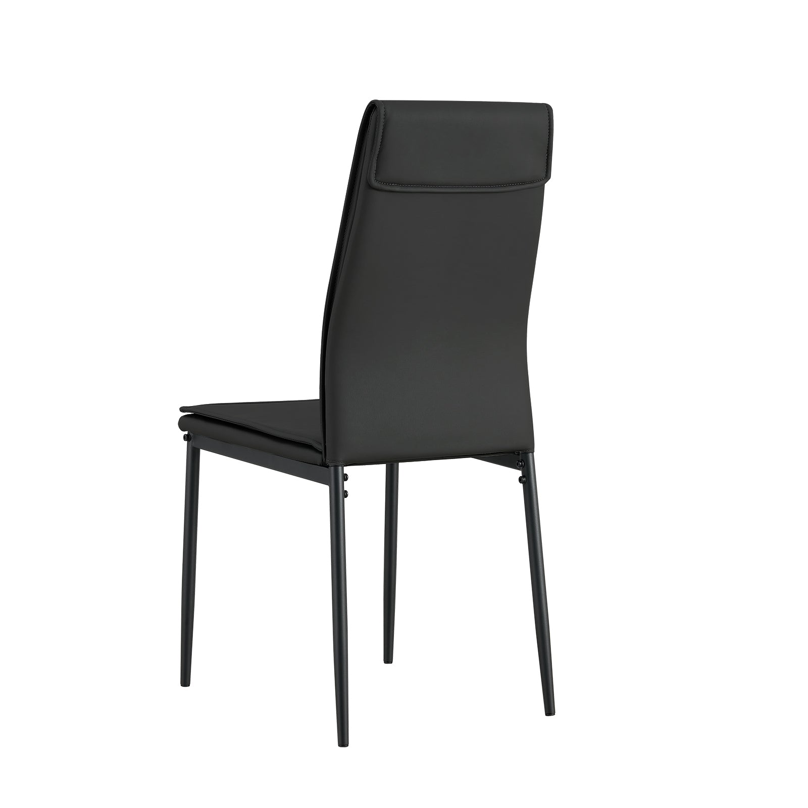 5 Pc Dining Set for 4, Tempered Glass Table & Chairs