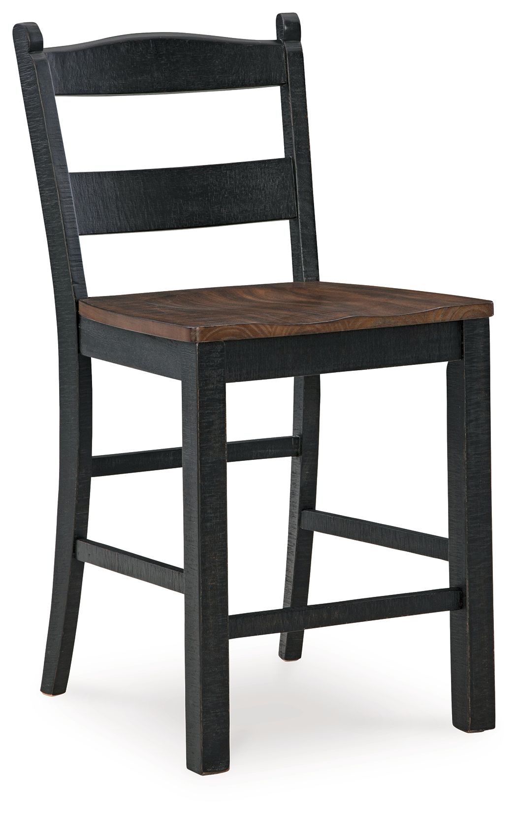 Valebeck Black & Brown Two-Tone Barstool (Set of 2) - Cottage Chic