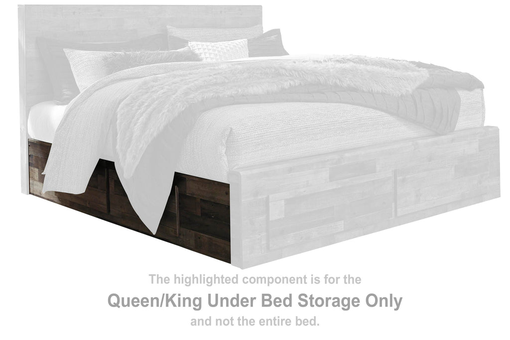 Under-bed storage drawers for Queen/King beds, multi gray with open front