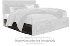 Under-bed storage drawers for Queen/King beds, multi gray with open front