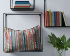 Orensburgh striped throw pillow with multicolor vertical bands