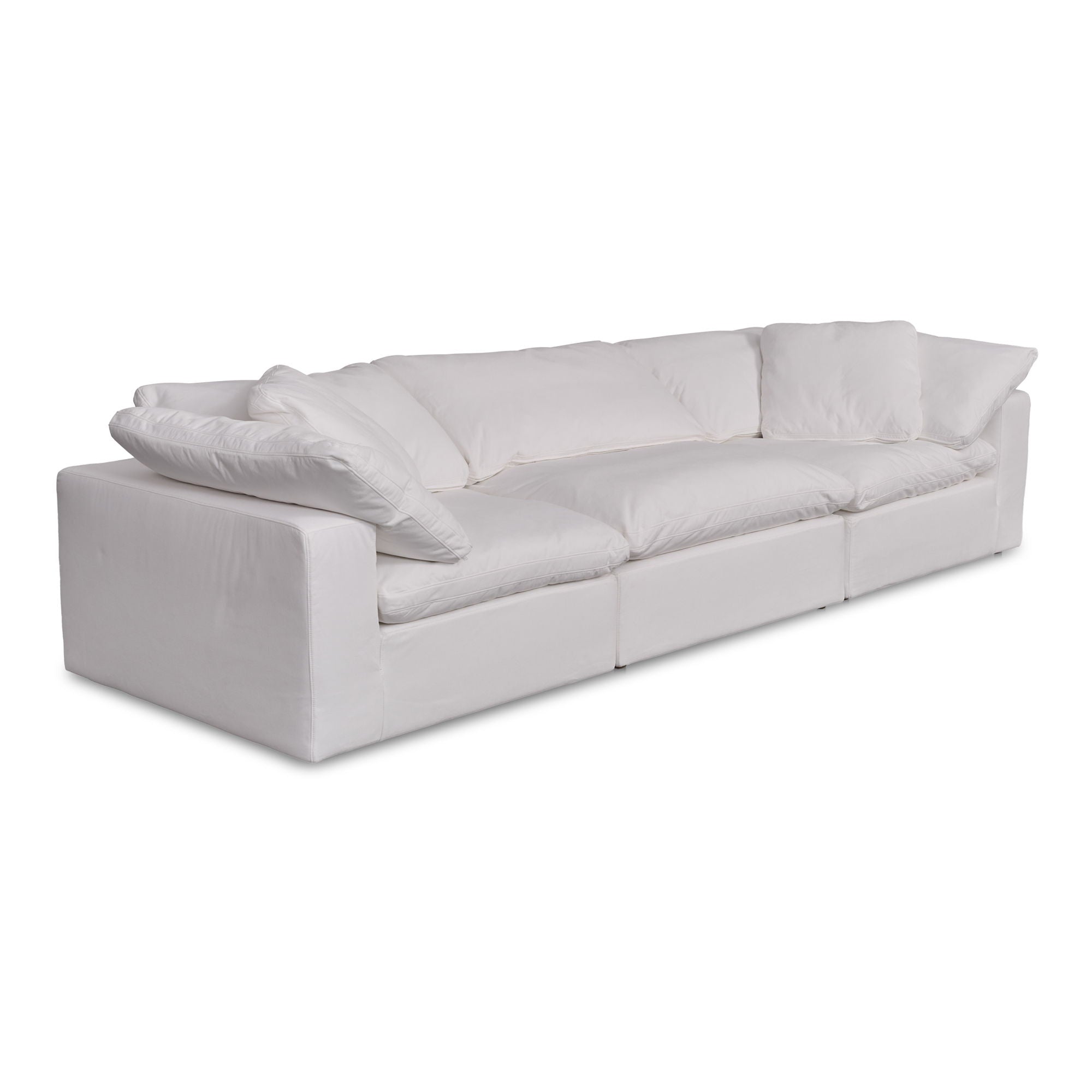 Terra - Modular Sofa Performance Fabric - White-Stationary Sectionals-American Furniture Outlet