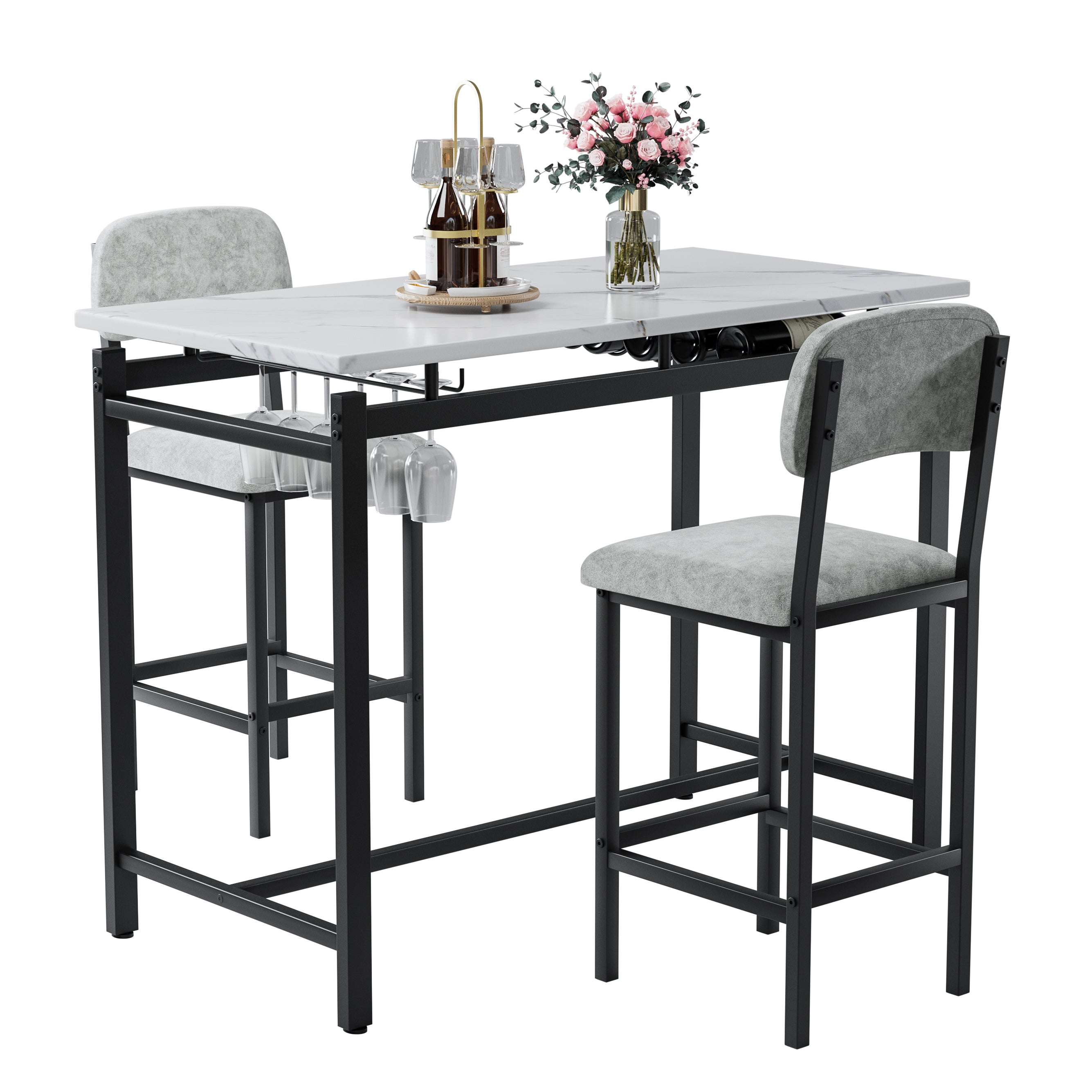 3 Piece Dining Table Set for Small Spaces