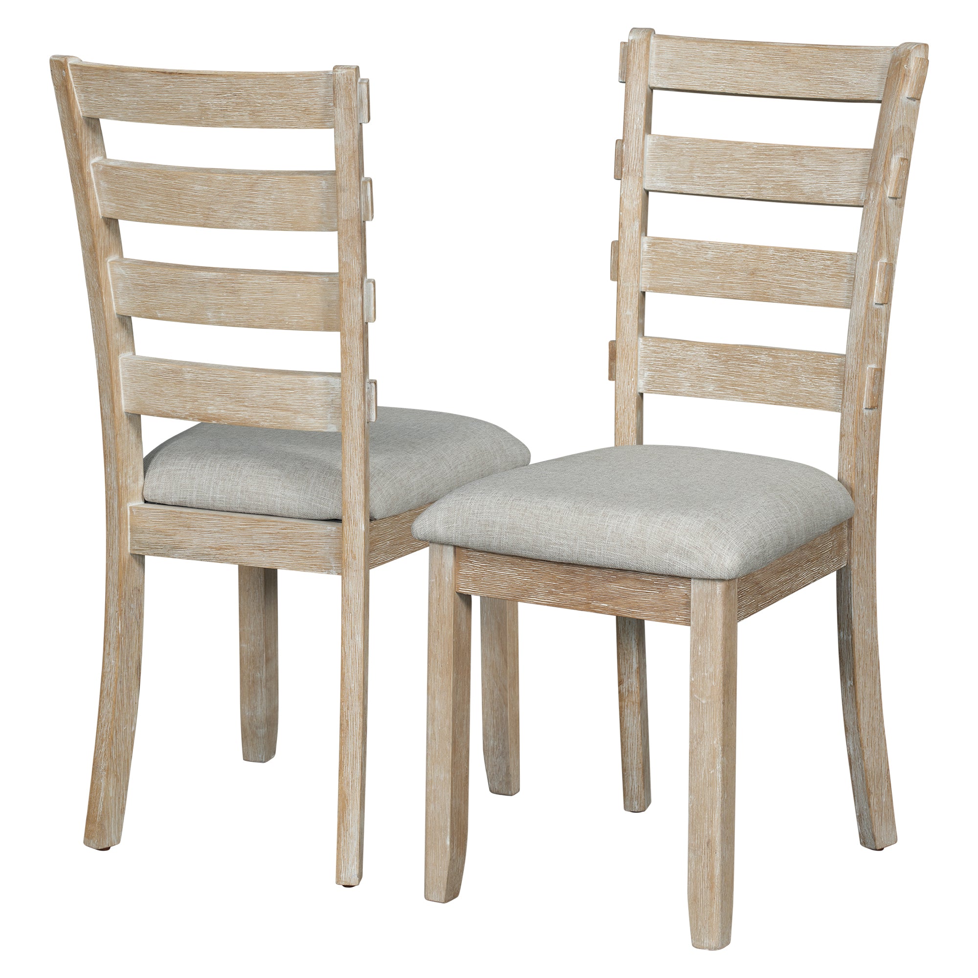 6-Piece Rubber Wood Dining Set