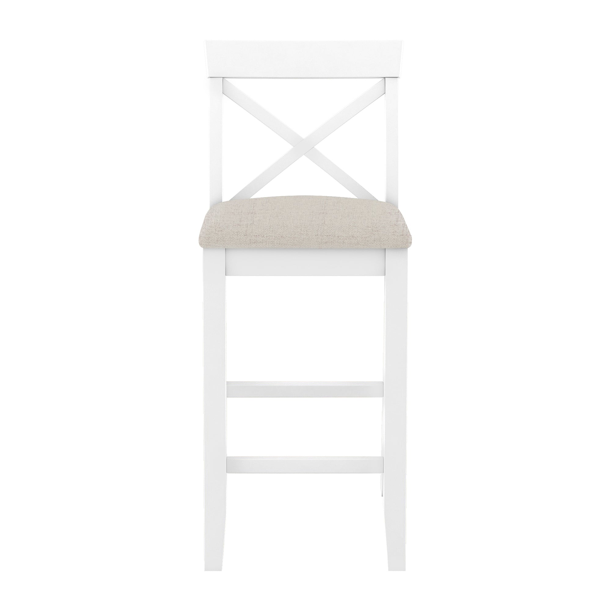 Farmhouse 48" Bar Height Dining Set (Cherry+White)