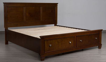 Danabrin - Brown - Full Storage Footboard With Roll Slats