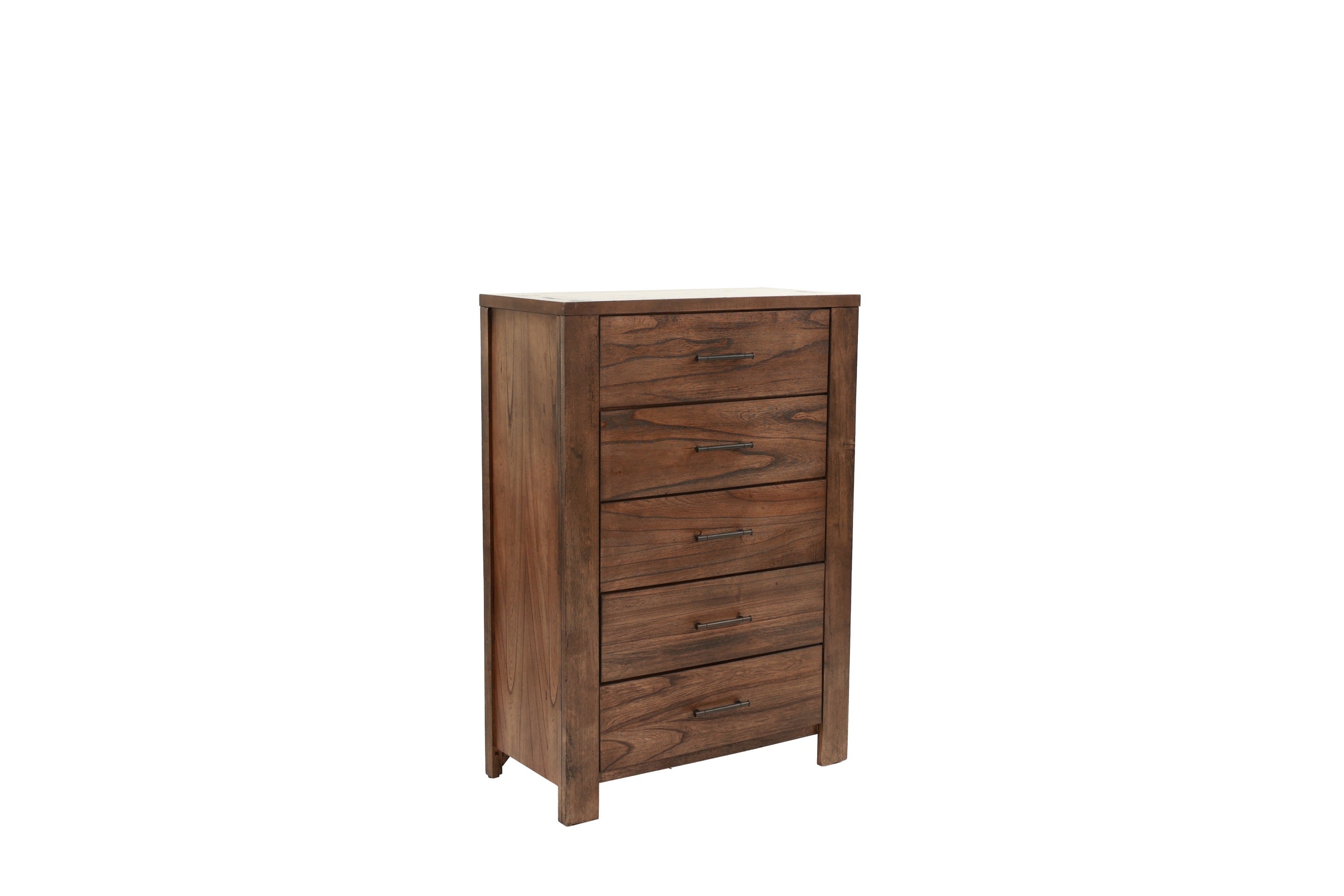Oak Finish Chest of Drawers | 5 Drawers