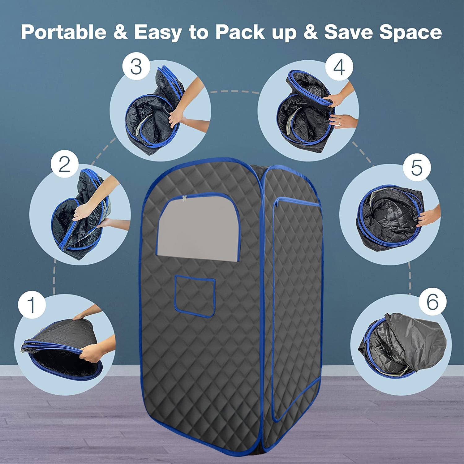 Portable Steam Sauna - Home Spa Detox (Black)