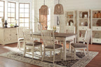 Dining chair set with beige wood frames, gray upholstered seats, and slatted backs