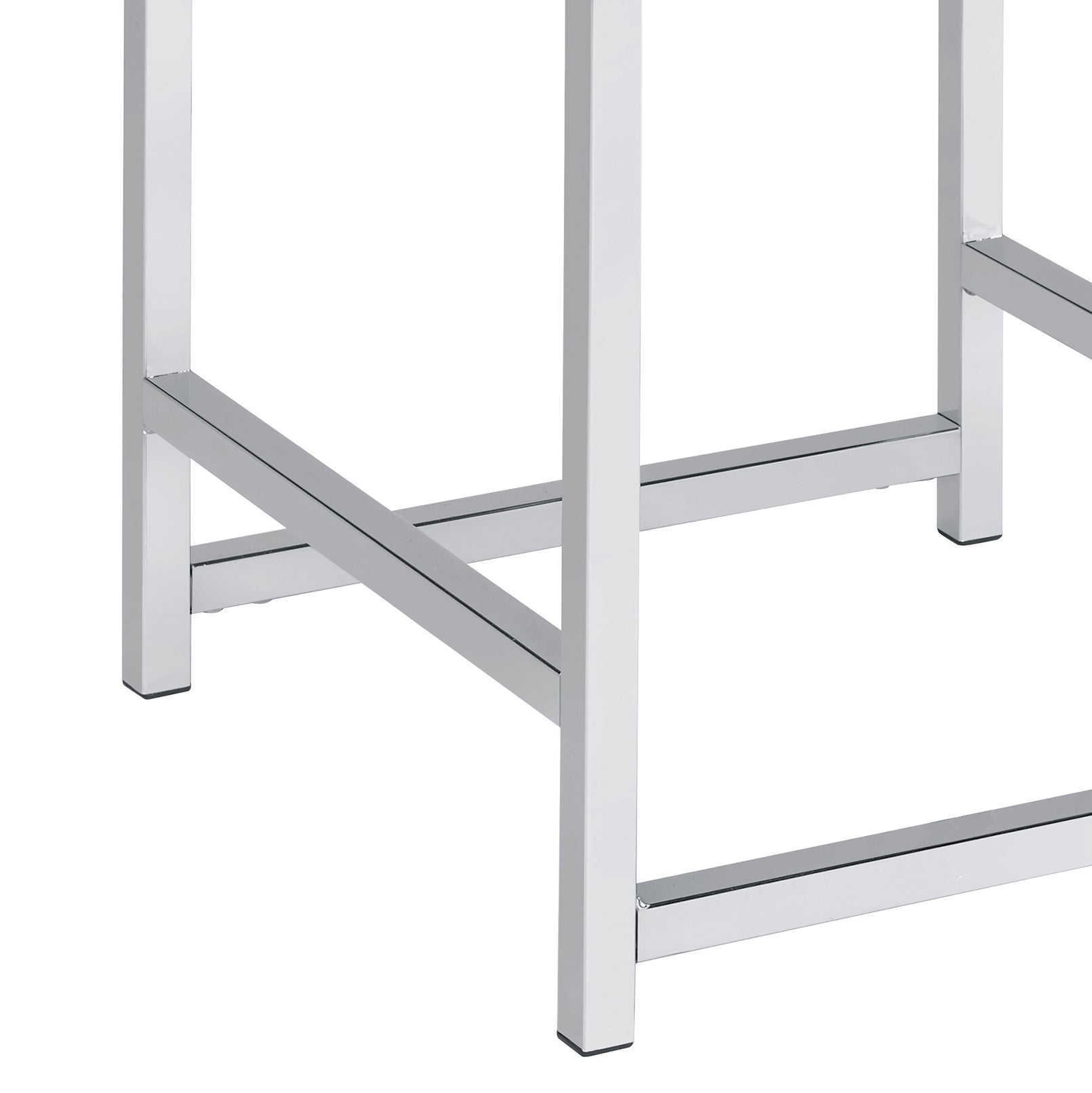Light Grey Vanity Stool - Square Makeup Chair