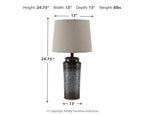 Norbert - Metal Table Lamp (Set of 2) - Gray