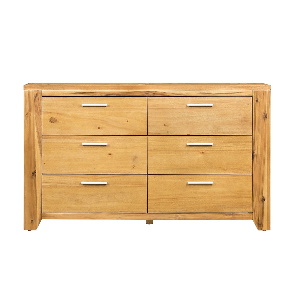 6-Drawer Dresser | 53"W 17"D 31.5"H Bedroom Furniture