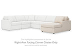 Raf corner chaise sectional with right-facing chaise and multiple back cushions