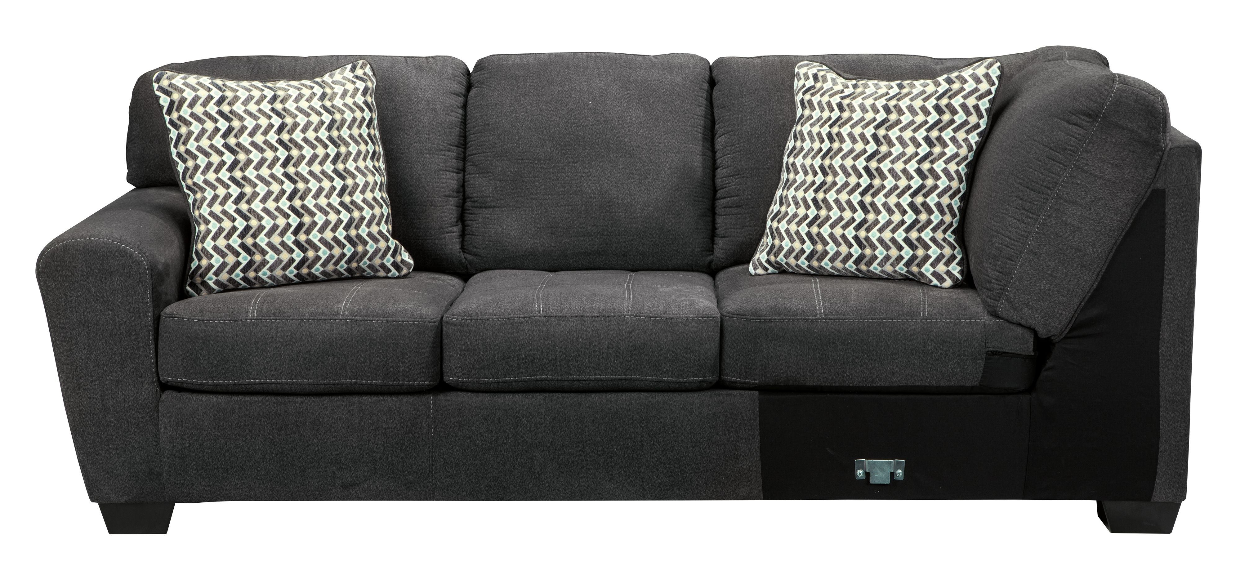 Ashley Ambee Sectional U Shaped Sectional Chaise - Gray-Stationary Sectionals-American Furniture Outlet