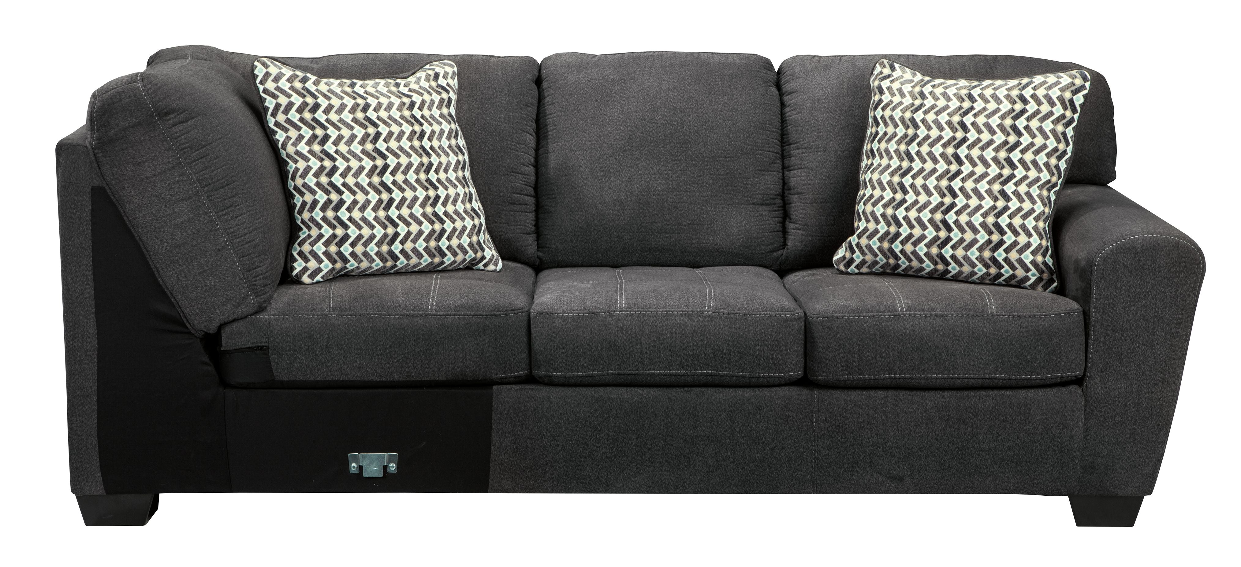 Ashley Ambee Sectional U Shaped Sectional Chaise - Gray-Stationary Sectionals-American Furniture Outlet