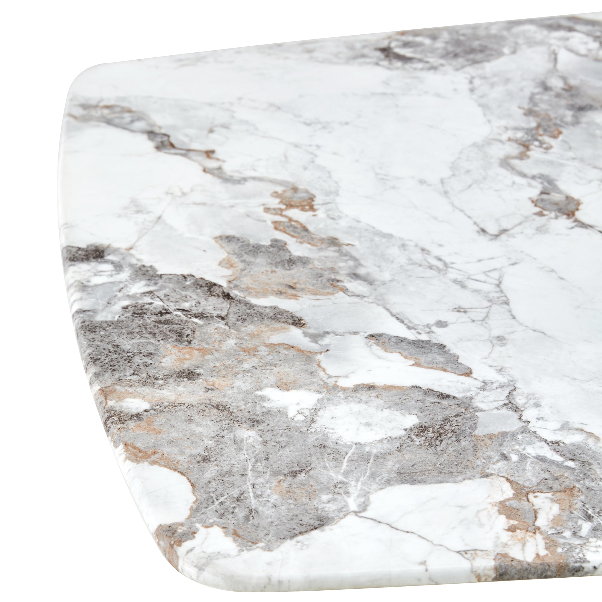 Faux Marble Dining Table Set w/ 6 Chairs