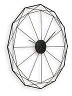 Arkthorne black geometric wall clock with octagonal metal lattice and central dial with hands