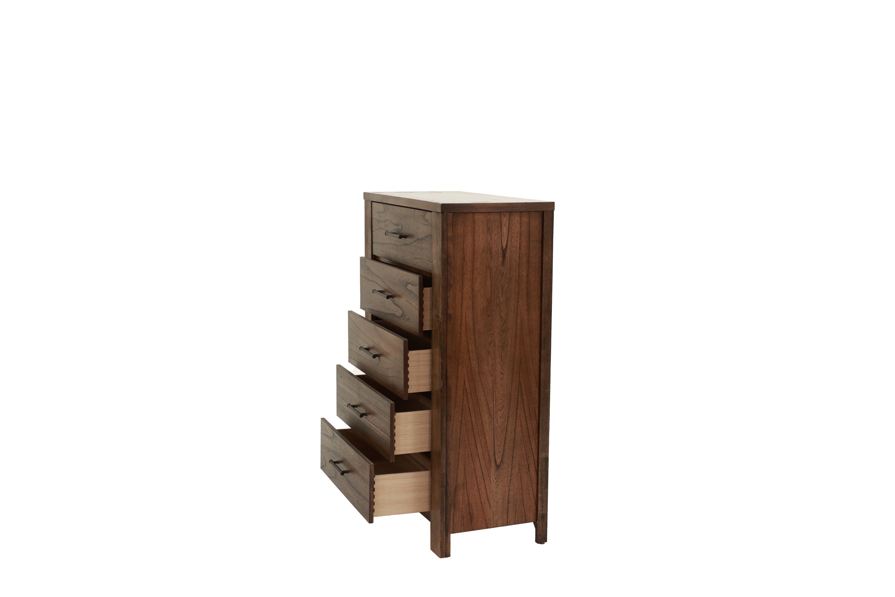 Oak Finish Chest of Drawers | 5 Drawers