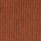 Textured upholstery fabric swatch in rust brown