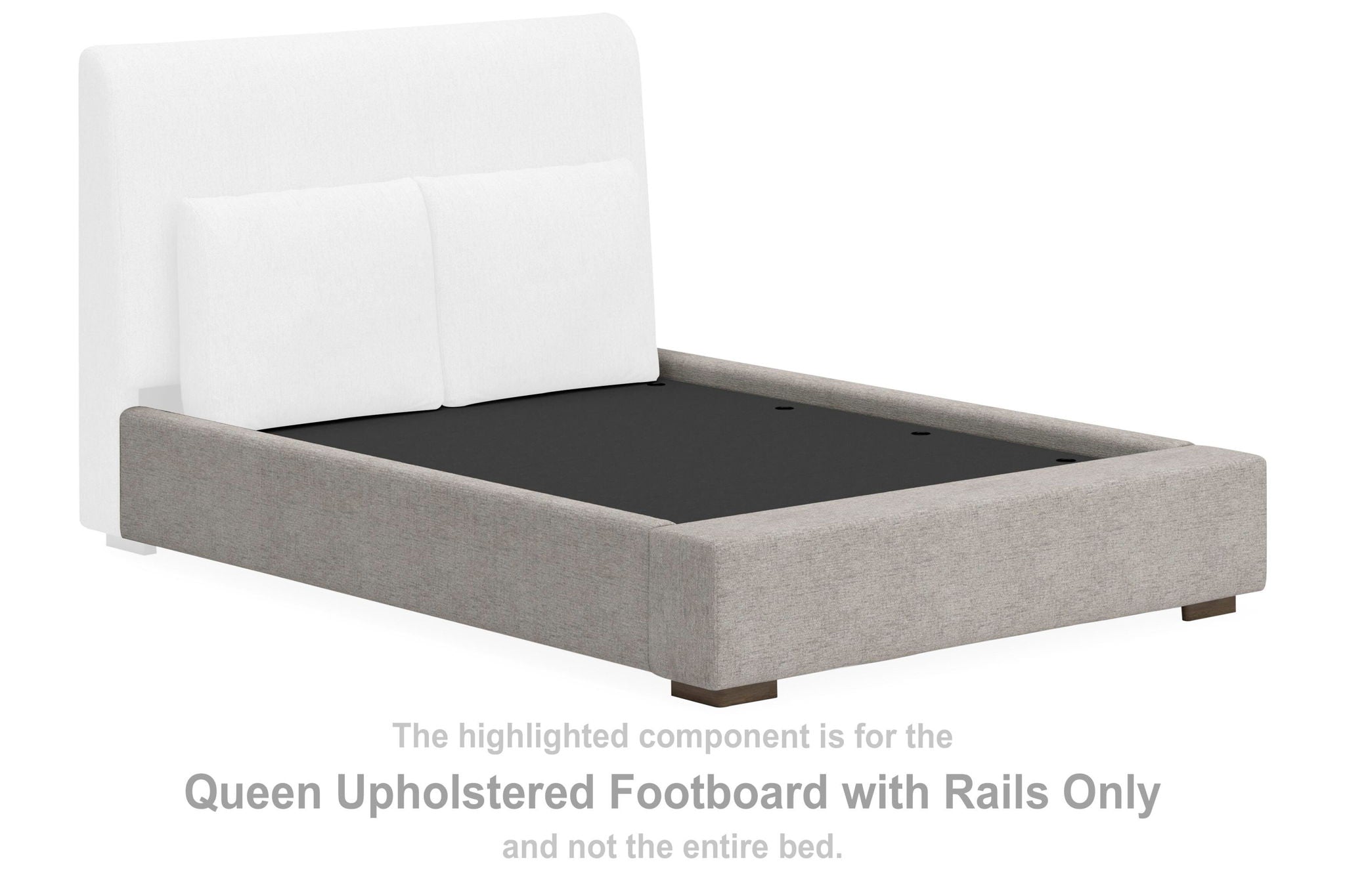 Cabalynn - Queen Uph Footboard With Rails - Oatmeal