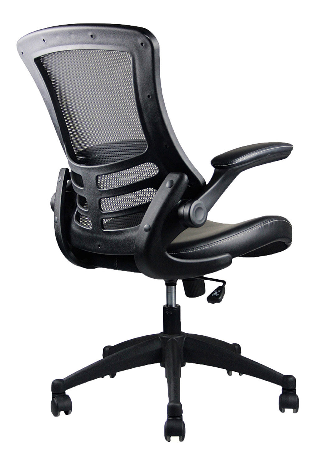 Mid-Back Mesh Office Chair w/ Arms - Black